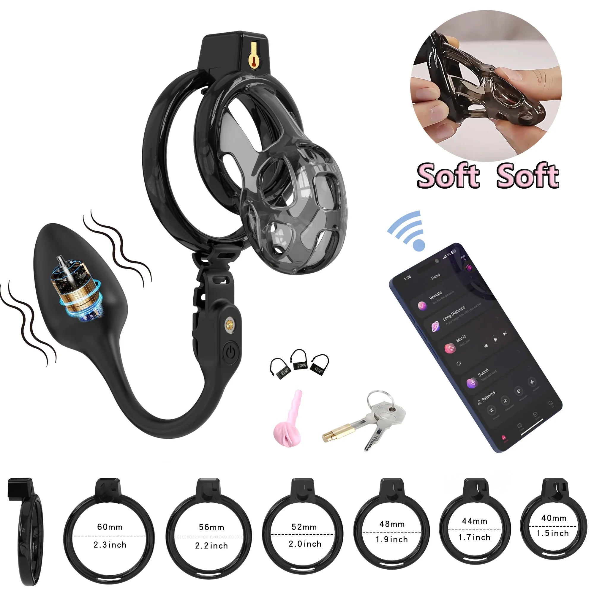 Chastity Cage Vibrator Kit Chastity Cage Vibrator Kit