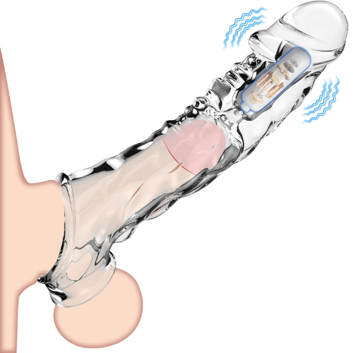 Transparent Vibrating Penis Sleeve