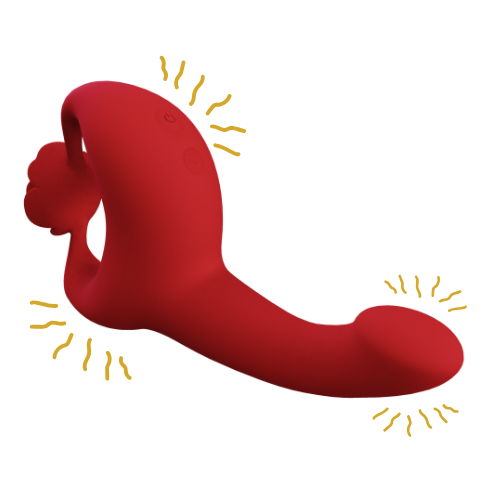 Rose Dildo Vibrating Massager