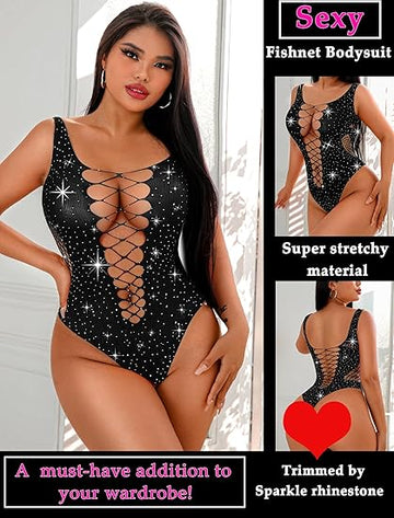 Sparkle Mesh Teddy Lingerie