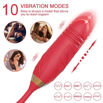 Thrusting Vibrator Clitoris Stimulator