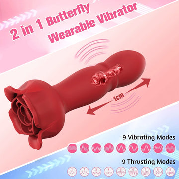 Telescopic Rose Vibrator Toy