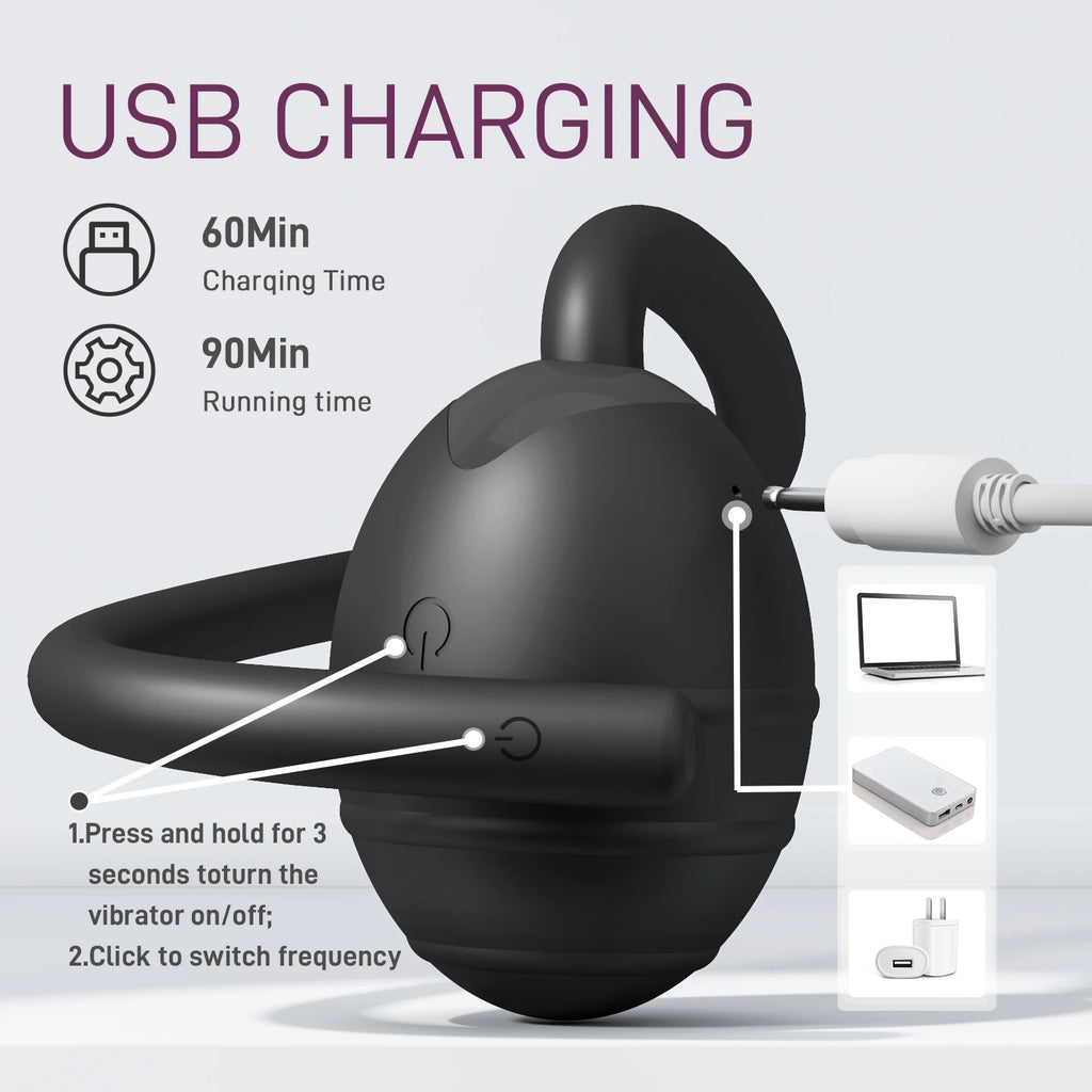 Silicone Vibrating Anal Massager