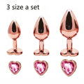 Rose Gold Rainbow Metal Anal Bead Set for Couples