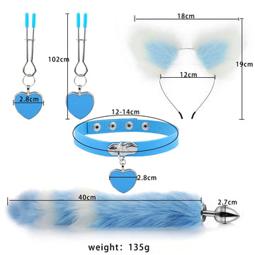 Fox Tail Anal Butt Plug Set