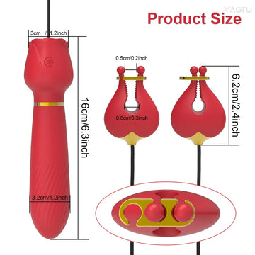 G-Spot Vibrator with Nipple Clamps