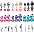 Rose Gold Rainbow Metal Anal Bead Set for Couples