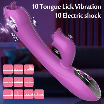 Dual-Tongue Clitoral Vibrator