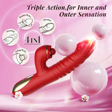 Telescopic Rotating Rabbit Vibrator