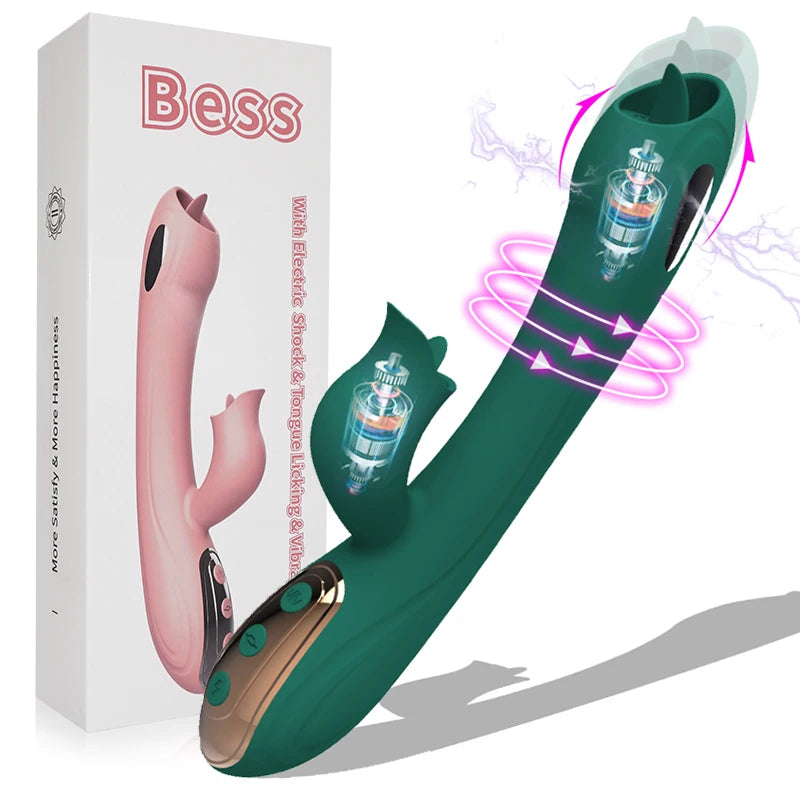 Dual-Tongue Clitoral Vibrator