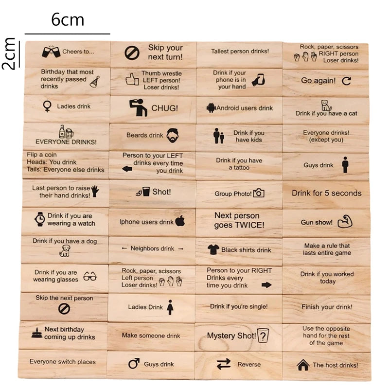 48-Piece Wooden Tumble Tower