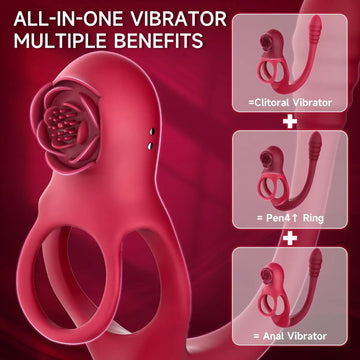 Rose Vibrating Penis Ring