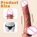 Telescopic Realistic Vibrator Dildo