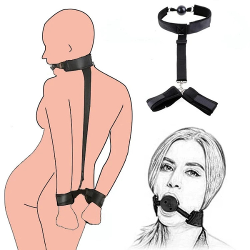 BDSM Ball Gag Restraint Harness