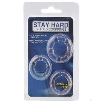 Stay Hard Beaded Cock Rings