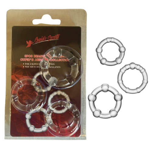 Cupid's Secrets 3pcs Beaded Cock rings