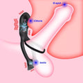 Cupid's Secrets 10 Modes Vibrator Penis Ring Clitoris Stimulator Delay Ejaculation Couples G-Spot Vibrator Double Cock Ring Sex Toys for Men