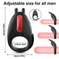 Adjustable Cock Ring for Men Remote Control Vibrating Penis Rings for Ejaculation Delay Testis Stimulation Sex Toy for Couples