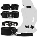 28 PCS Black BDSM Sexy Leather Kits Adults Sex Toy Set for Women Men Handcuffs Nipple Clamps Whip Spanking Sex Metal Anal Plug Vibrator Butt