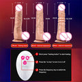 Telescopic Vibrating Soft Realistic Dildo Female Sex Toy Vibrator With Suction Cup Heating Penis Remote Control G SPOT VIBRAT