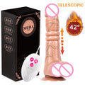 Telescopic Vibrating Soft Realistic Dildo Female Sex Toy Vibrator With Suction Cup Heating Penis Remote Control G SPOT VIBRAT