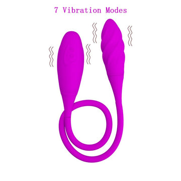 Cute Flexible Waterproof Double Head Pleasure 7 Speed Bullet Vibrating Vibrator Multi-Functional Kegel Balls Massager Sex Toys