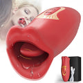 Rose Sucking Vibrator Oral Clit Licking Tongue G-Spot Dildo Sex Toys For Women