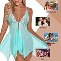 Front Closure Babydoll Lace Chemise