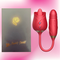 Women's Rose Vibrator 2 in 1 rose sucker and realistic licker
