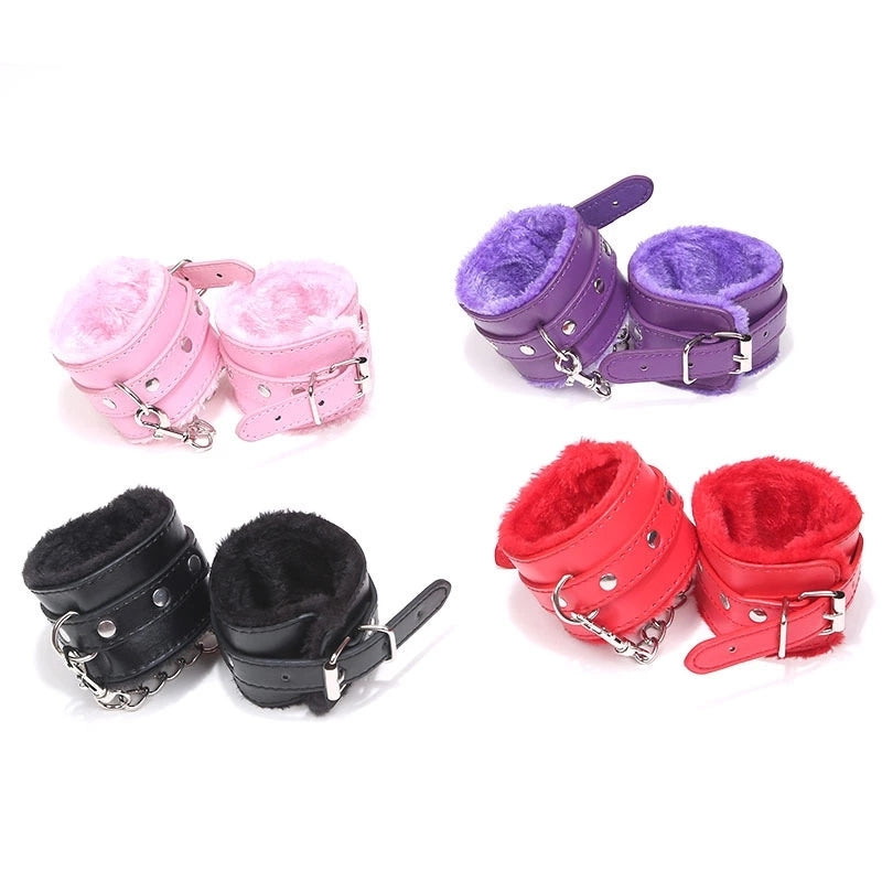 Stainless Steel Fuzzy Hand or Ankle cuffs