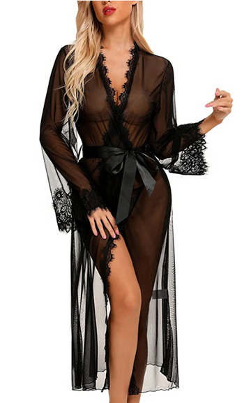 Sexy Lace Lingerie Robe