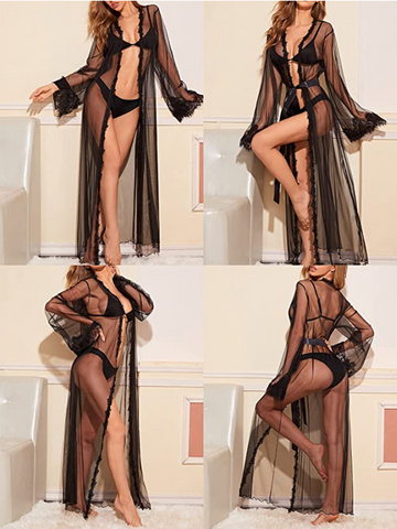 Sexy Lace Lingerie Robe